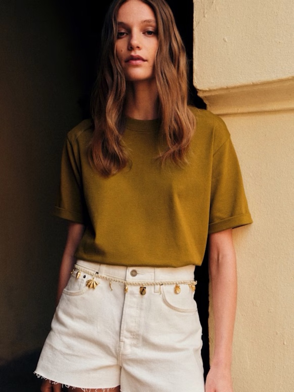 Sezane NWT Marc Crewneck Cotton Tee t-shirt